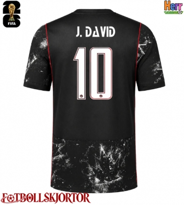 Kanada Jonathan David #10 Bortatröja VM 2026 Kortärmad